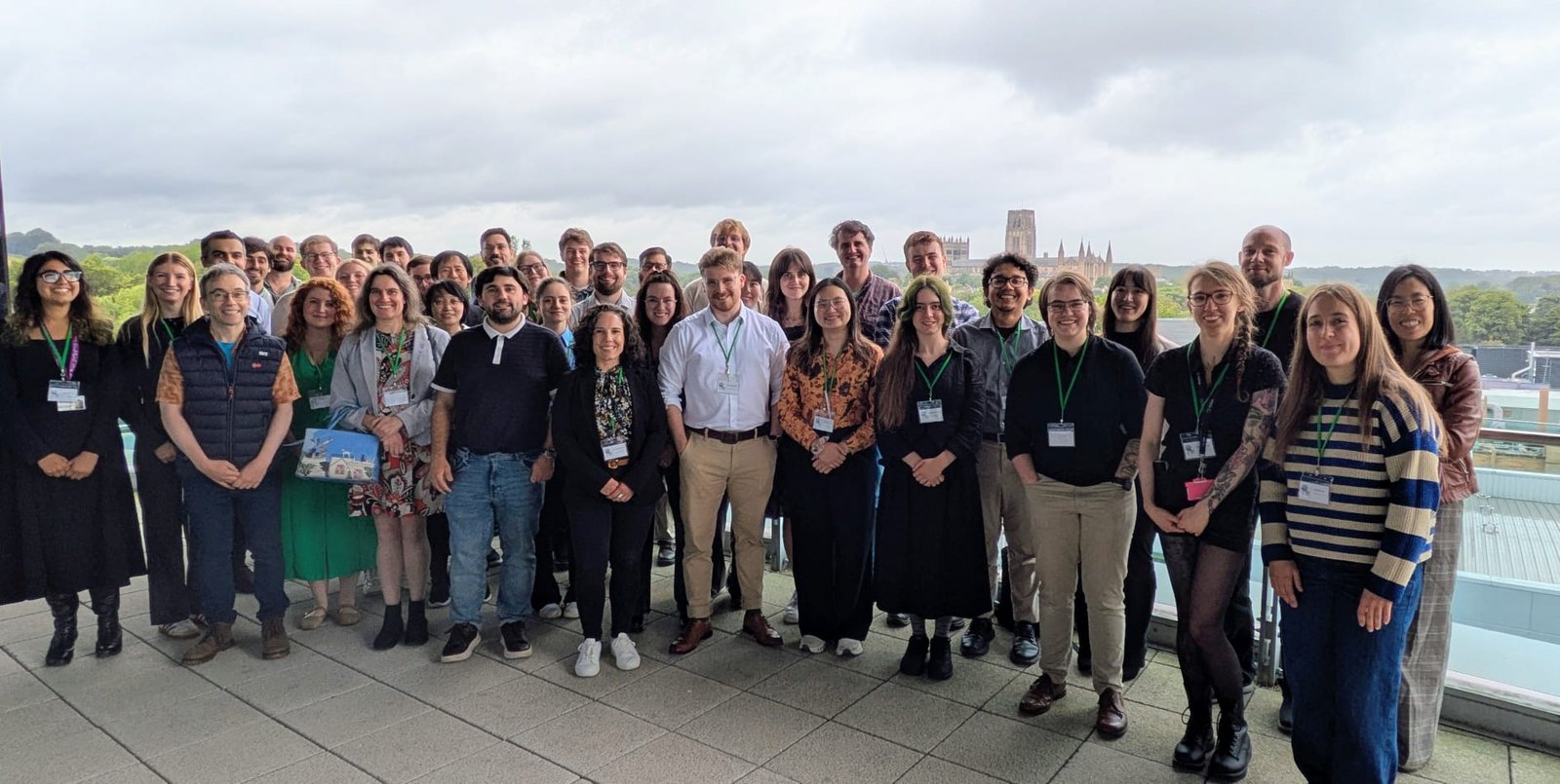 Conference delegates at BIONANO 2026 in Durham, with Durham Cathedral in the background
